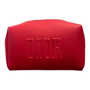 Dior Parfume Cosmetic Red Embossed Polyurethane Pouch